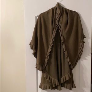 Double layer ruffle cardigan OS
